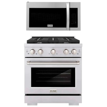 ZLINE Appliance Package - 30 Inch Gas Range and Over-the-Range Microwave, 2KP-SGROTR30