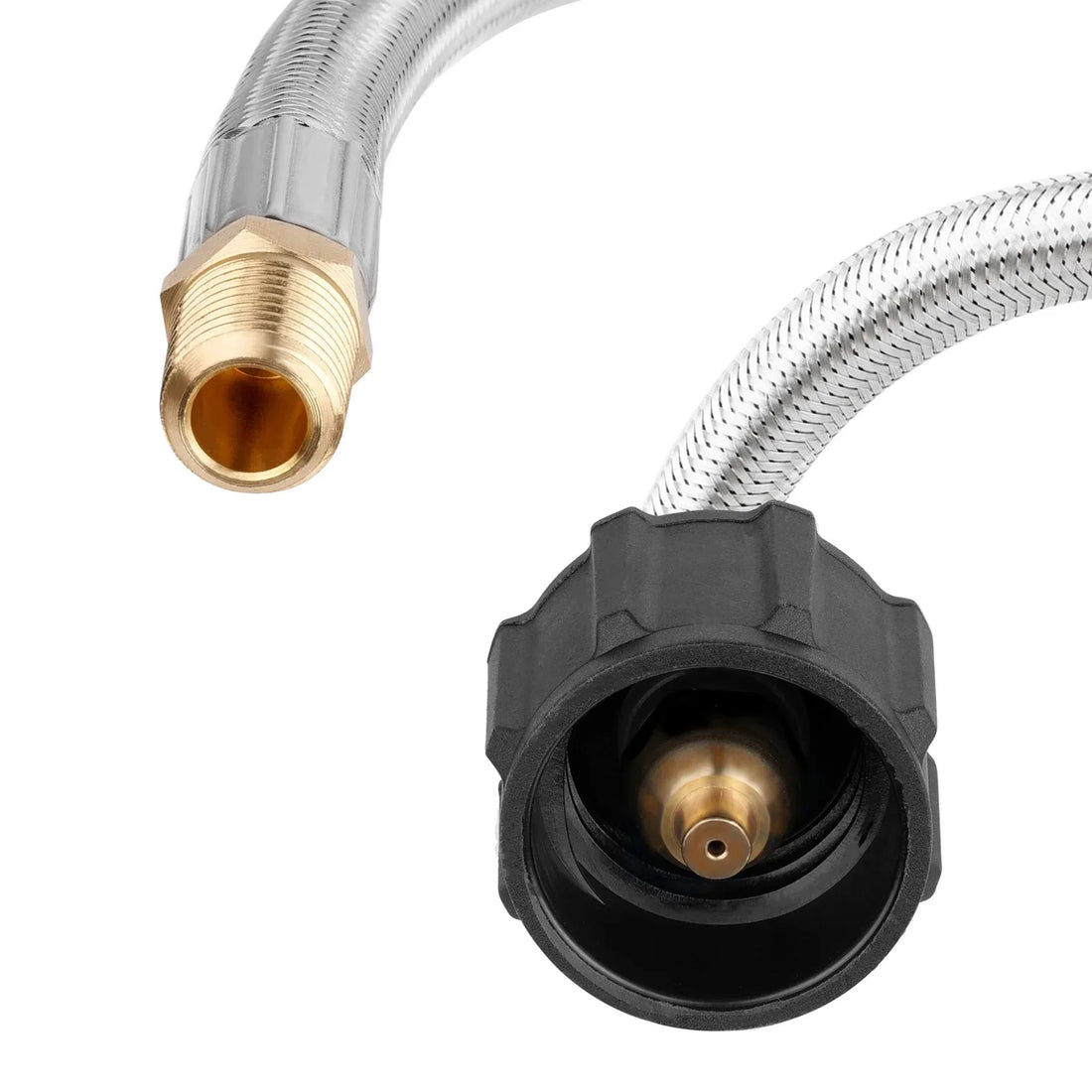 Empava 2pcs 1/4-Inch NPT Braided Hose in Stainless Steel (EMPV-12EH42)