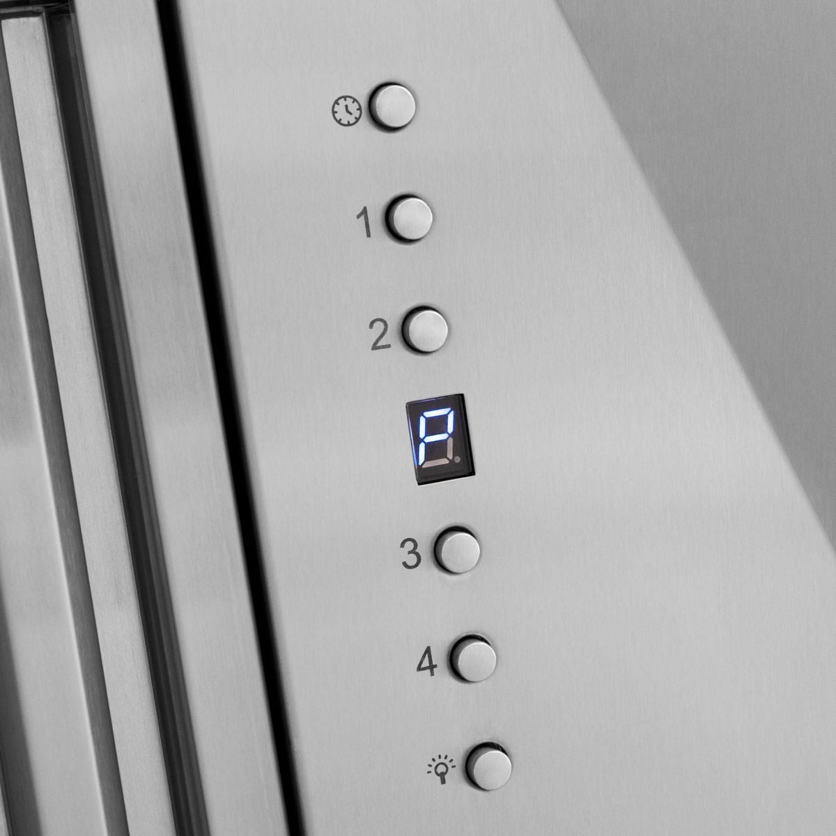ZLINE 30 in. Wall Mount Range Hood Stainless Steel White Matte Shell Matte Black Handle (8654STZ-WM30-MB)