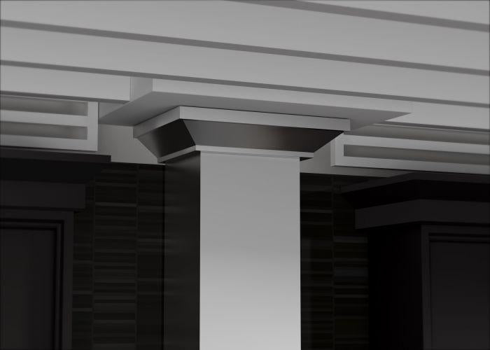 ZLINE 42 in. Wall Mount Range Hood Stainless Steel Ducted Crown Molding 667CRN-42