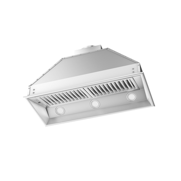 ZLINE 34 Inch Range Hood Insert 700 CFM Stainless Steel Wall Mount Kitchen Vent with LED Lighting & Baffle Filters (695-34)