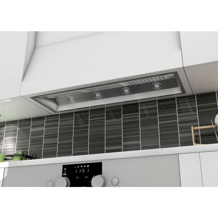 ZLINE 46 in. Range Hood Insert Outdoor 21 in. Depth 700 CFM Stainless Steel (721-304-46)