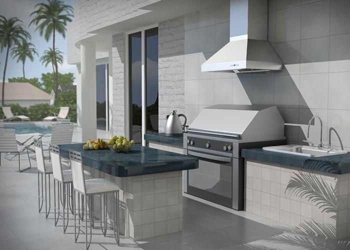 ZLINE 42 Inch Outdoor Wall Mount Range Hood Ducted Stainless Steel, MODEL 667-304-42