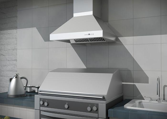 ZLINE 36 in. Wall Mount Outdoor Range Hood Ducted Outdoor Approved Stainless Steel (667-304-36)