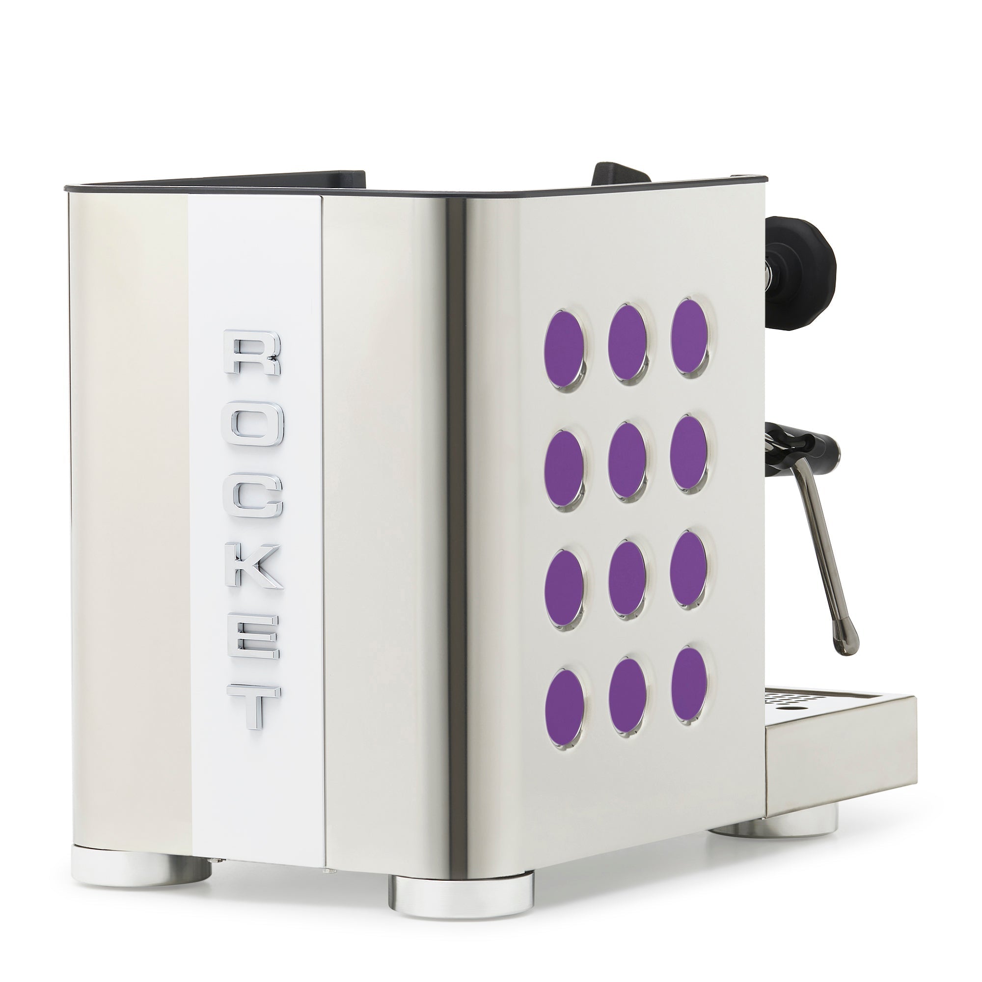 Rocket Espresso Appartamento TCA Espresso Machine - Stainless Steel with White Stripe