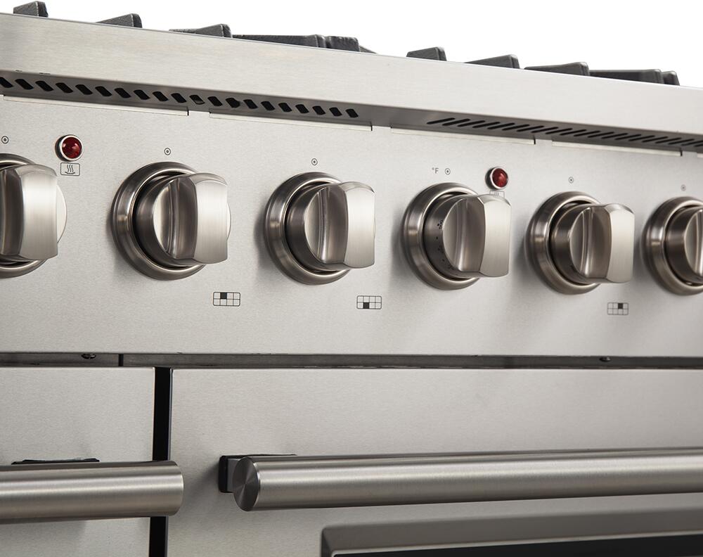 FORNO Appliance Package - 48 Inch Gas Range, Wall Mount Range Hood, 60 Inch Refrigerator, FBDL-018-02US