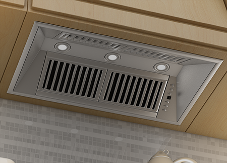 ZLINE 34 in. Island Mount Range Hood Insert 24 in. Depth Stainless Steel 824i-34