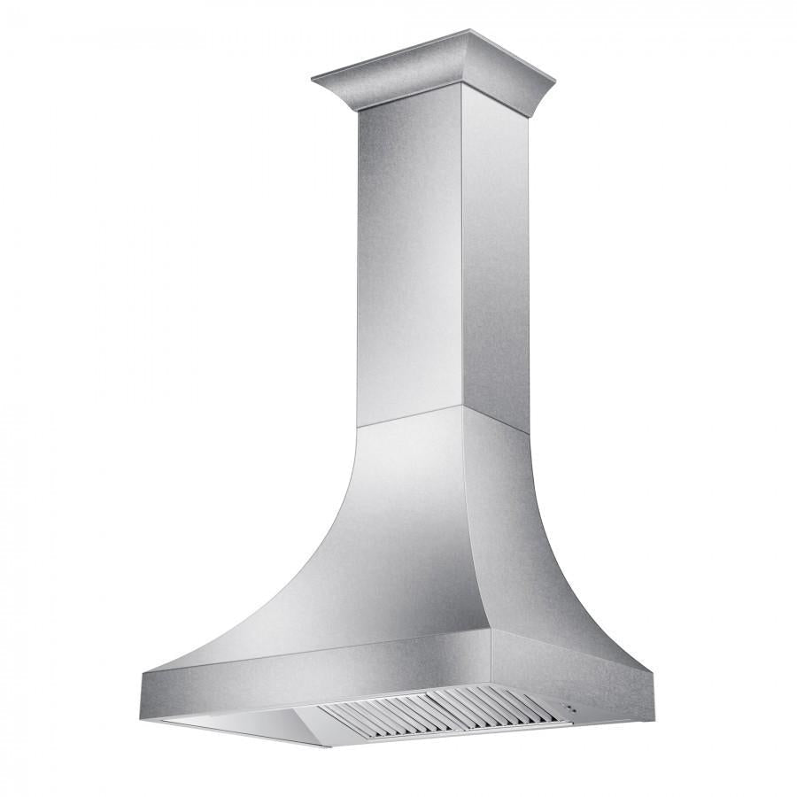 ZLINE 36 Inch Wall Mount Range Hood Satin Stainless Steel Designer Series Ducted (8632S-36)