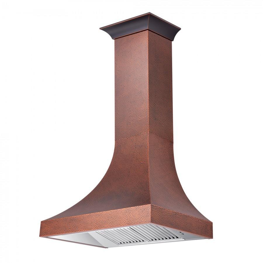 ZLINE 36 in. Wall Mount Range Hood Hand-Hammered Copper Finish Designer Series 8632H-36