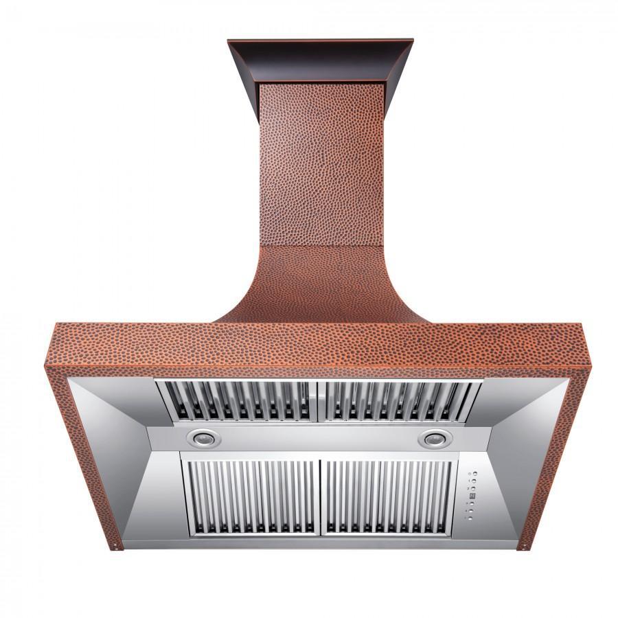 ZLINE 30 in. Wall Range Hood Designer Series Hand-Hammered Copper Finish 4-Speed Ventilation 500 CFM (8632H-30)