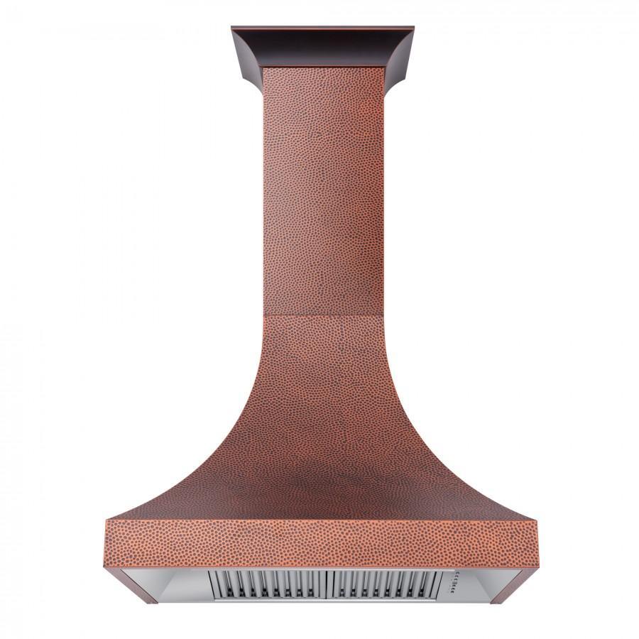 ZLINE 36 in. Wall Mount Range Hood Hand-Hammered Copper Finish Designer Series 8632H-36