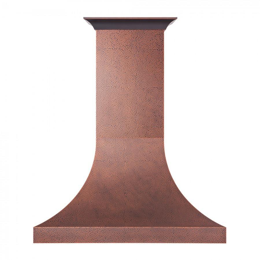 ZLINE 48" Wall Mount Range Hood Copper Finish 4-Speed Fan LED Lighting (8632H-48)