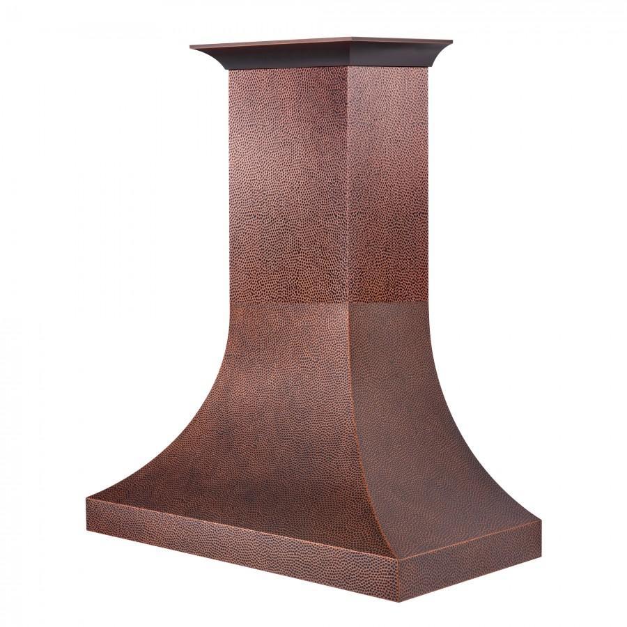 ZLINE 48" Wall Mount Range Hood Copper Finish 4-Speed Fan LED Lighting (8632H-48)