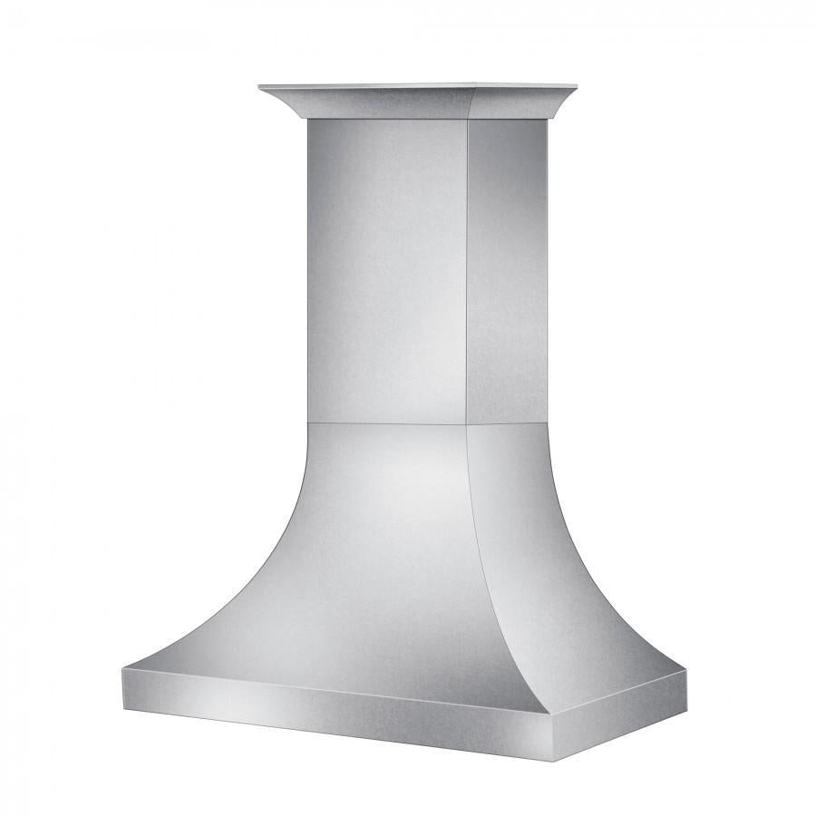 ZLINE 48 in Wall Mount Range Hood Satin Stainless Steel Ducted Designer Series 8632S (8632S-48)