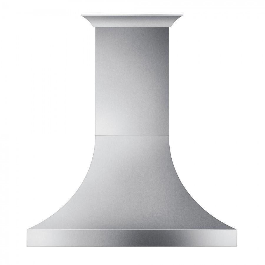 ZLINE 48 in Wall Mount Range Hood Satin Stainless Steel Ducted Designer Series 8632S (8632S-48)
