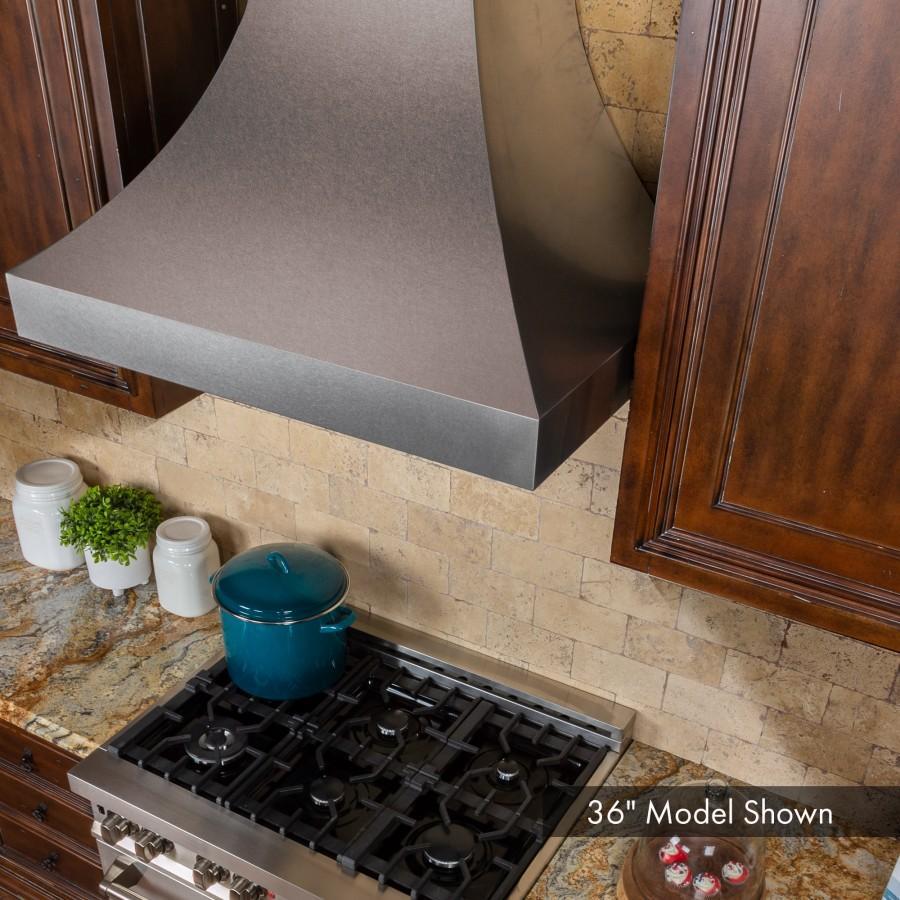 ZLINE 36 Inch Wall Mount Range Hood Satin Stainless Steel Designer Series Ducted (8632S-36)