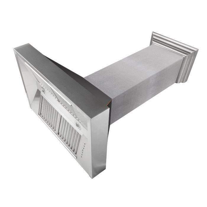 ZLINE 30 in. Wall Mount Range Hood, Satin Stainless Steel with Oil Rubbed Bronze Shell, Ducted Ventilation, 30-Inch, 8654ORB-30