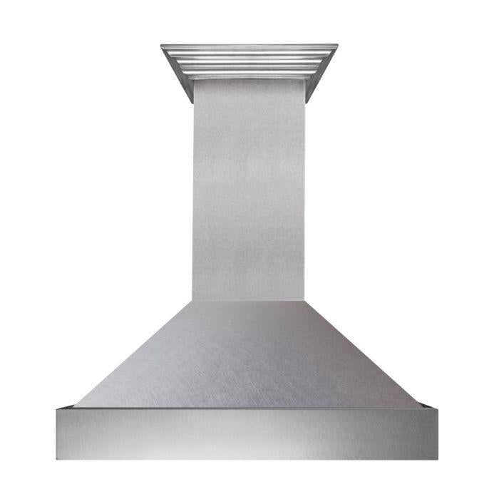 ZLINE 30 in. Wall Mount Range Hood Satin Stainless Steel Finish 4-Speed Fan (8654SN-30)