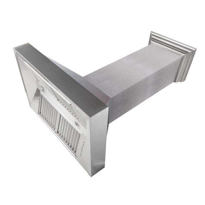 ZLINE 30 in. Wall Mount Range Hood Satin Stainless Steel Finish 4-Speed Fan (8654SN-30)