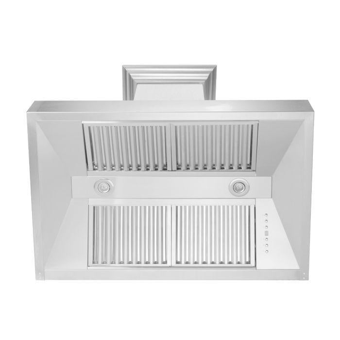 ZLINE 30 in. Wall Mount Range Hood Satin Stainless Steel Finish 4-Speed Fan (8654SN-30)