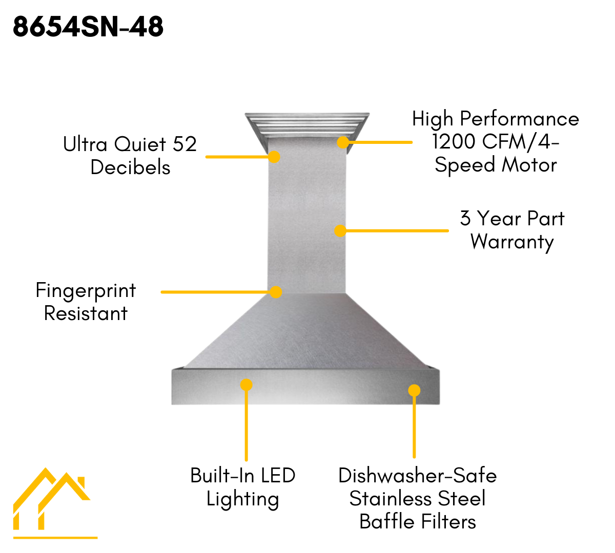 ZLINE 48 in. Kitchen Appliance Package with Satin Stainless Dual Fuel Range, Ducted Vent Range Hood and Tall Tub Dishwasher, 3KP-RASRH48-DWV