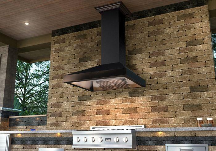 ZLINE 36 in. Wall Mount Range Hood, Oil-Rubbed Bronze Finish, 24 in. Depth (8667B-36)