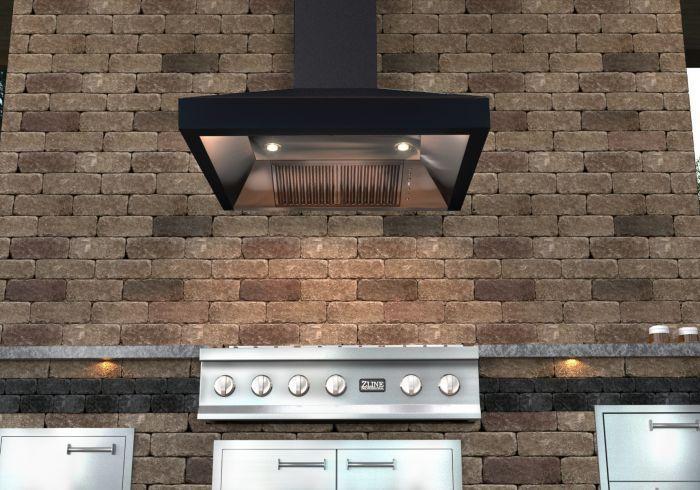 ZLINE 36 in. Wall Mount Range Hood, Oil-Rubbed Bronze Finish, 24 in. Depth (8667B-36)