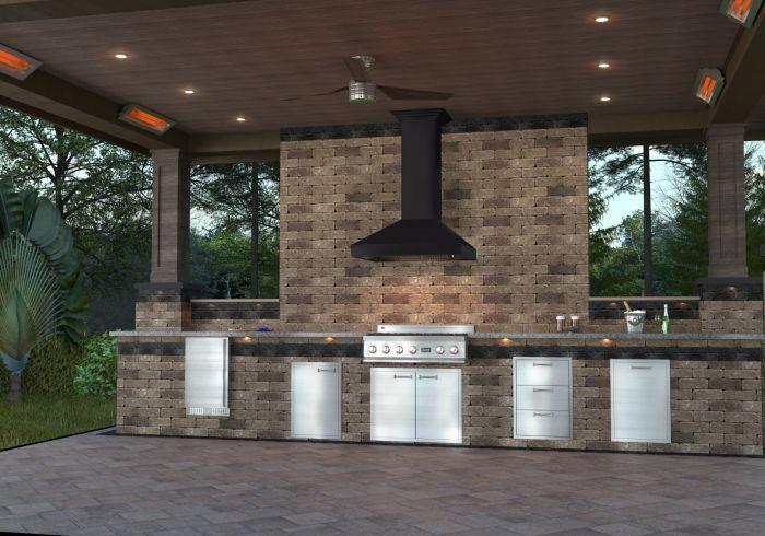 ZLINE 36 in. Wall Mount Range Hood, Oil-Rubbed Bronze Finish, 24 in. Depth (8667B-36)