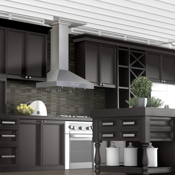 ZLINE 30 Inch Wall Mount Range Hood Convertible Vent Satin Stainless Steel 400/700 CFM (8KL3S-30)