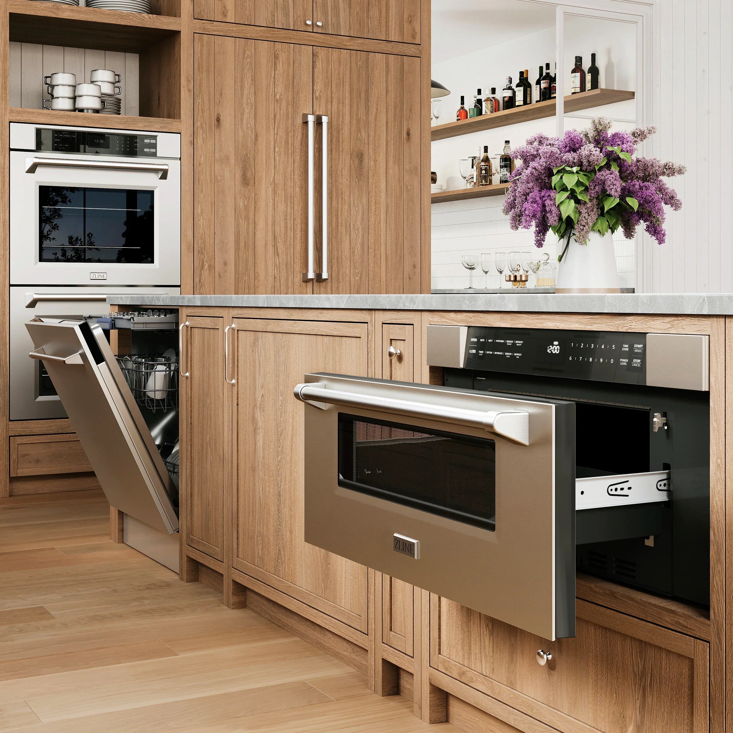 ZLINE 24-Inch Top Control Tall Dishwasher, Stainless Steel, 3rd Rack, Model DWV-304-24