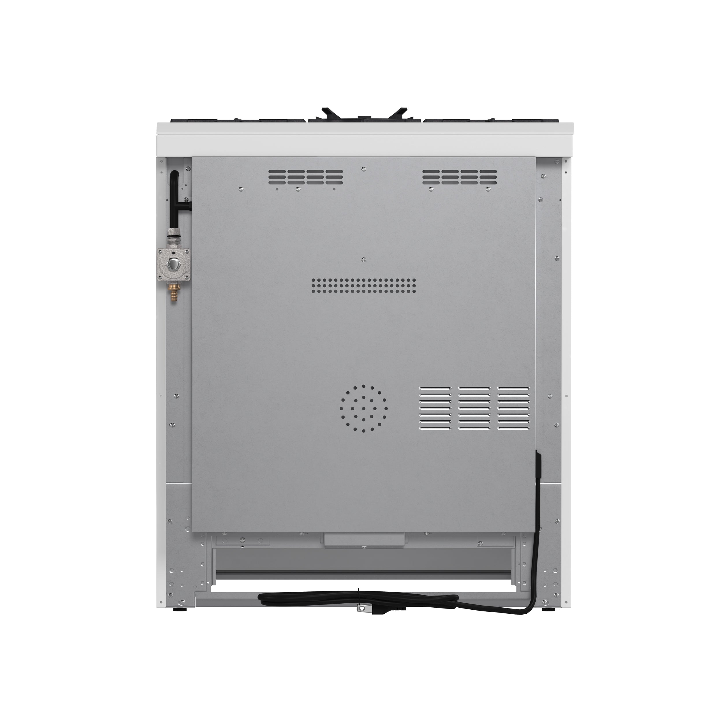 Forno Espresso Leonardo 30-Inch Freestanding Gas Range, 5.0 cu. ft., White with Stainless Steel Handles (Model FFSGS1116-30WHT)