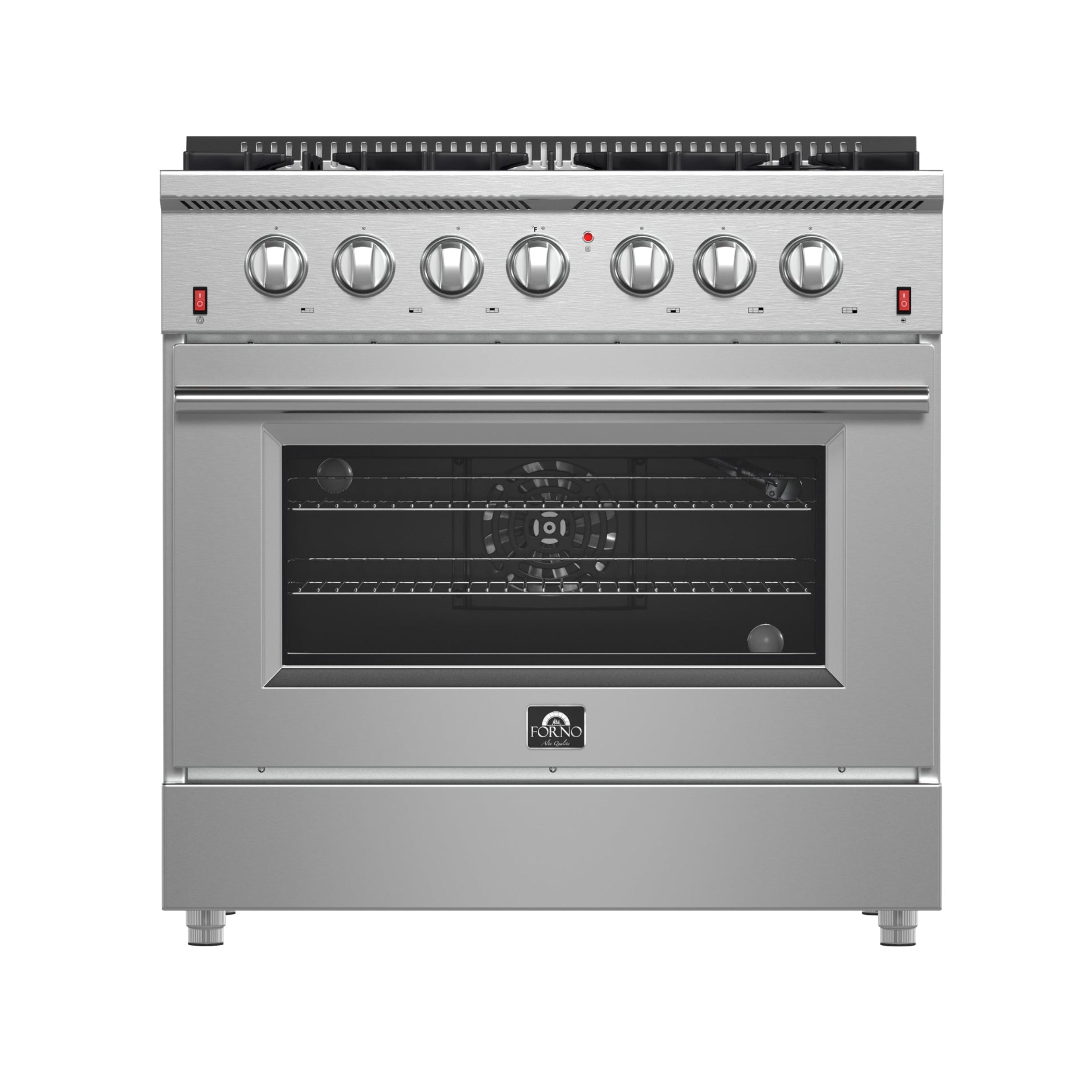 Forno Galiano 36 in. Freestanding Gas Range with 6 Sealed Burners, 5.36 cu. ft. Oven, Stainless Steel (FFSGS6244-36)