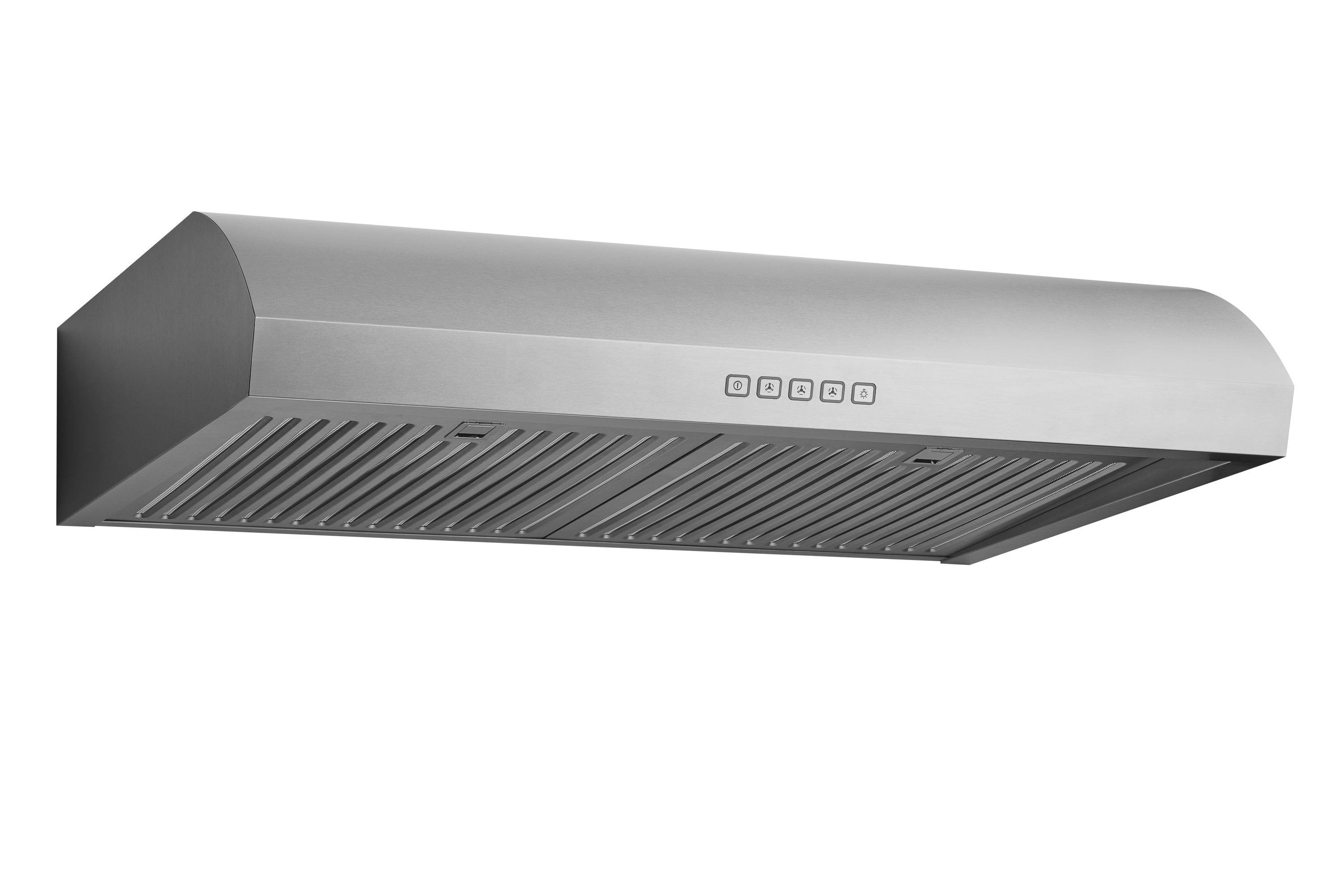 Hauslane 30-Inch Under Cabinet Curved Range Hood with Stainless Steel Filters and Panel LED in Stainless Steel (UC-B018SS-30)