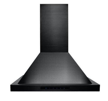 ZLINE 24 Inch Wall Mount Range Hood Convertible Vent Black Stainless Steel 400 CFM (BSKBN-24)