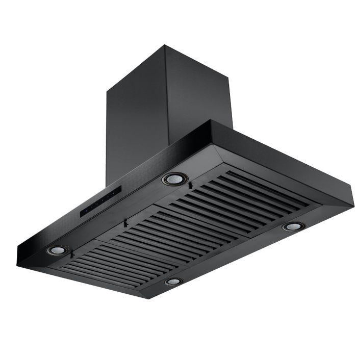 ZLINE 30 Inch Island Range Hood Convertible Vent Black Stainless Steel 400 CFM (BSKE2iN-30)