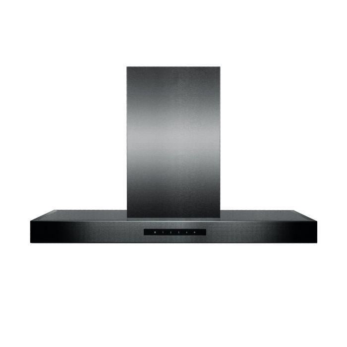 ZLINE 36 in. Island Mount Range Hood, Black Stainless Steel, 400 CFM Convertible Vent, LED Lighting (BSKE2iN-36)