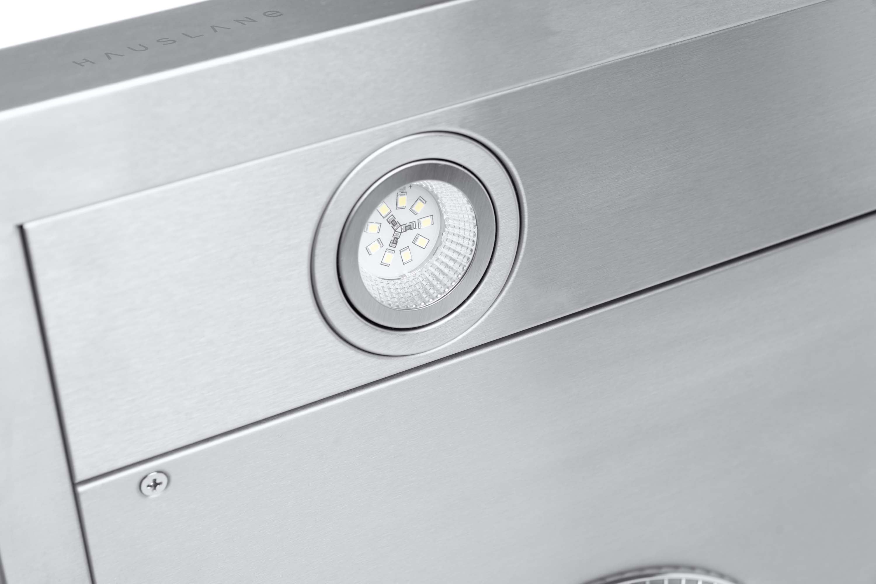 Hauslane 30-Inch 300 CFM Under Cabinet Push Button Range Hood with Grease Catchers in Stainless Steel (UC-C100SS-30)