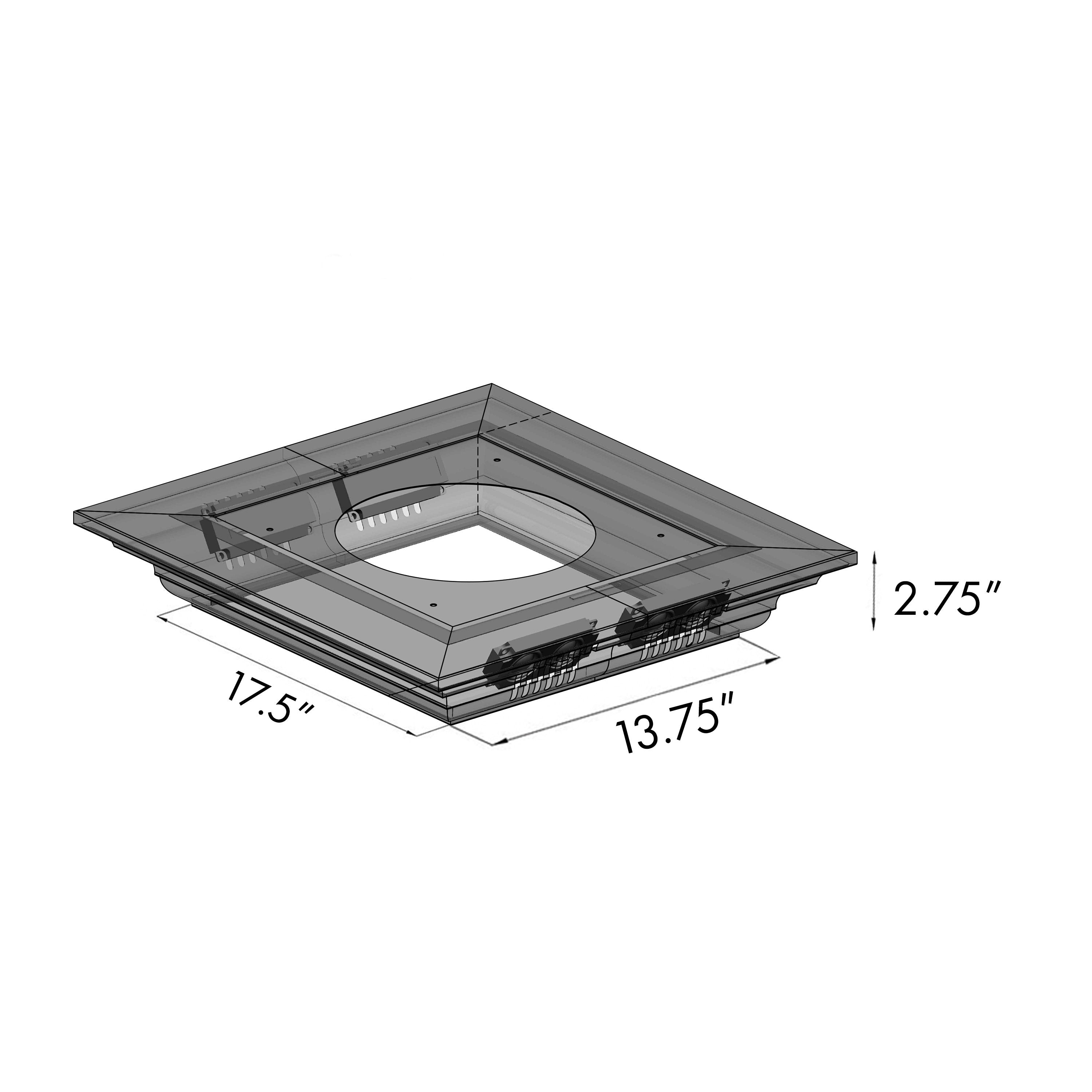 ZLINE 30 in Island Mount Range Hood 400 CFM Stainless Steel CrownSound Bluetooth Built-In Speakers (KE2iCRN-BT-30)