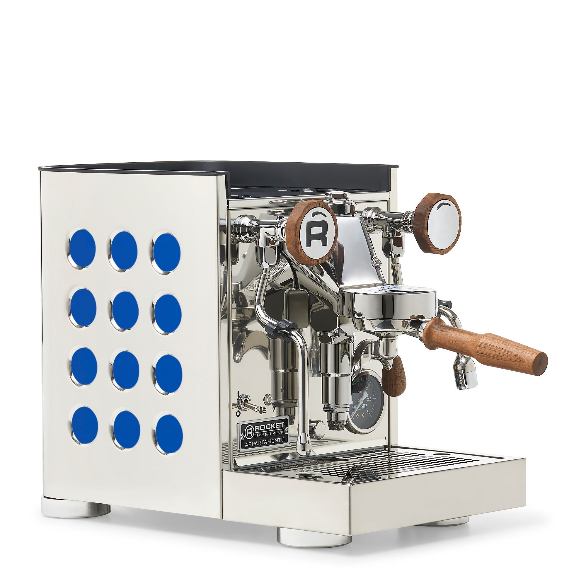 Rocket Espresso Appartamento TCA Espresso Machine - Stainless Steel with Black Stripe