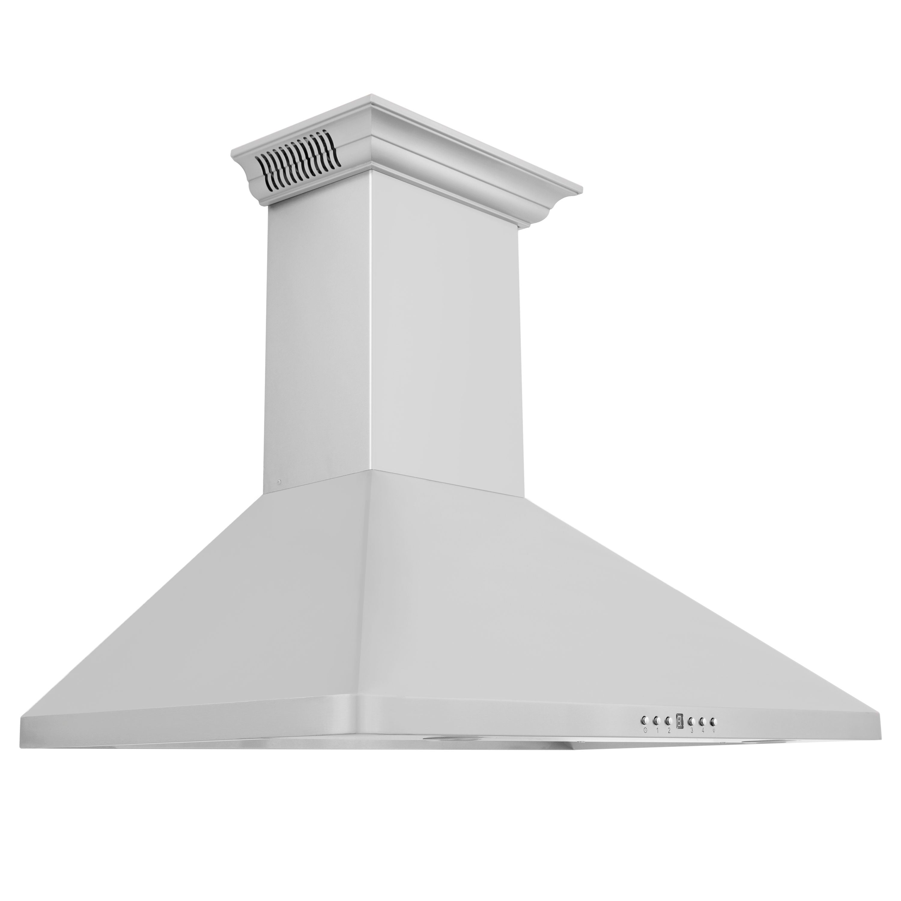 ZLINE 30 in. Wall Mount Range Hood, Stainless Steel, 400 CFM, CrownSound Bluetooth Speakers (KF1CRN-BT-30)