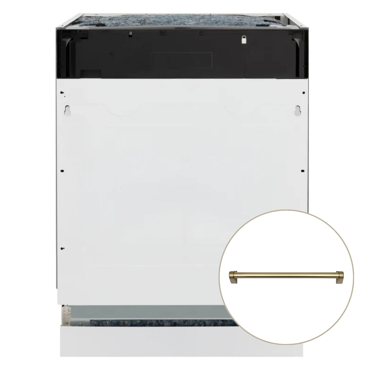 ZLINE 24-Inch Top Control Tall Dishwasher, Custom Panel Ready, Champagne Bronze Handle (DWV-24-CB)