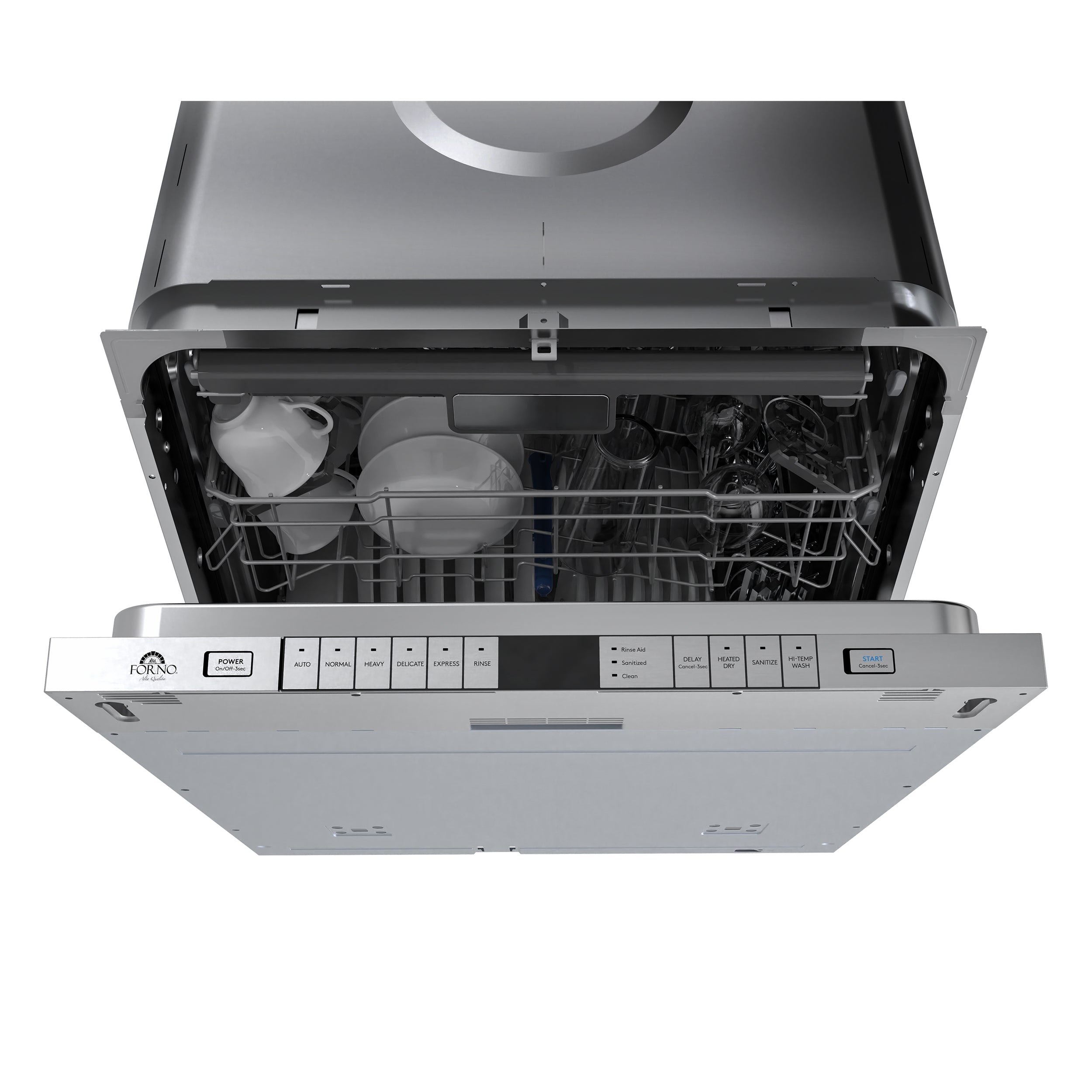 FORNO Rivestito 24-Inch Built-In Panel-Ready Dishwasher with Stainless Steel Interior, 45 dBA, ENERGY STAR, Model FDWBI8011-24