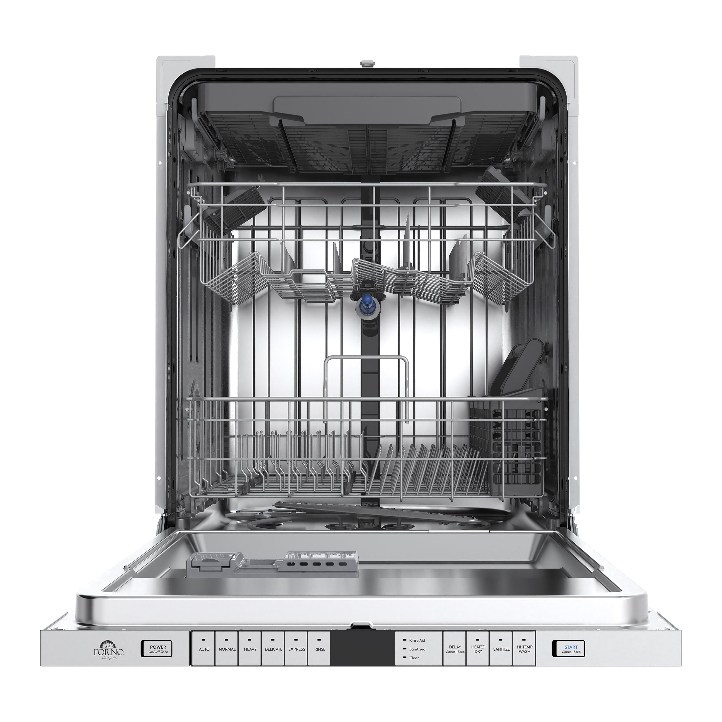FORNO Rivestito 24-Inch Built-In Panel-Ready Dishwasher with Stainless Steel Interior, 45 dBA, ENERGY STAR, Model FDWBI8011-24