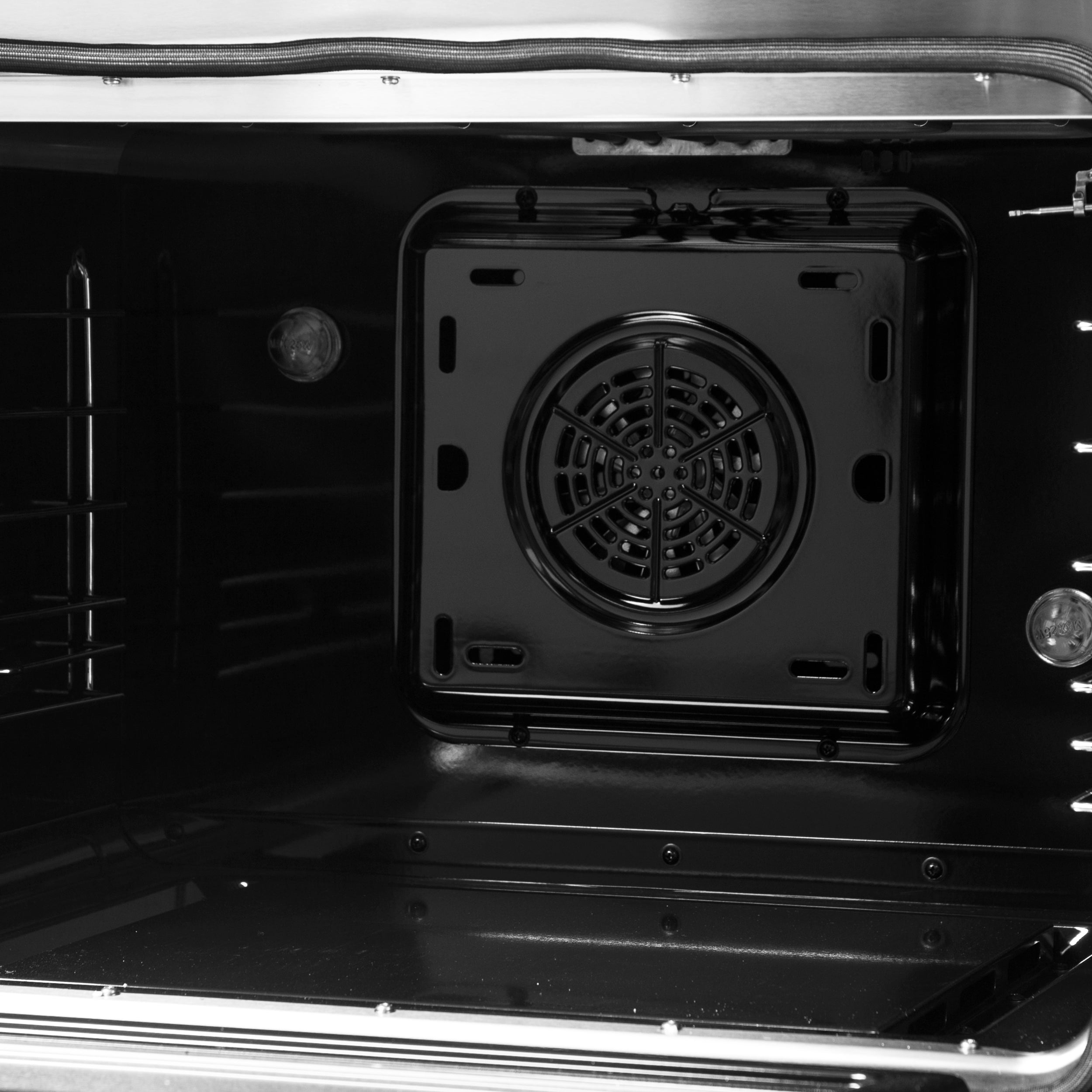 Forno Galiano 48-Inch Dual Fuel Range, 6.58 cu. ft., 8 Sealed Burners with Griddle, Black with Antique Brass Accents (Model FFSGS6156-48BLK)