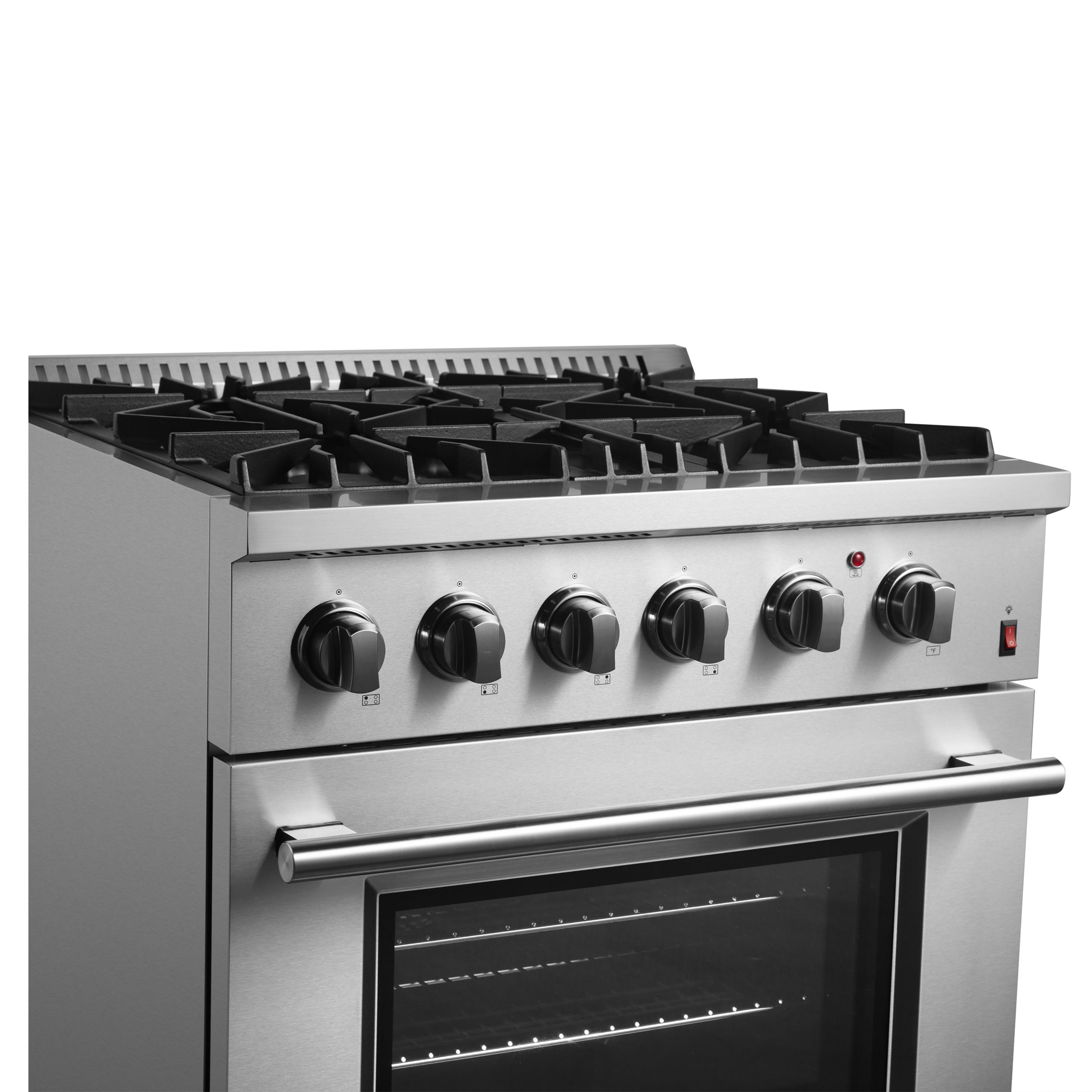 FORNO Marco 30-Inch Dual Fuel Range, 4 Sealed Burners, 4.32 cu. ft. Oven, Stainless Steel (Model FFSGS6197-30)