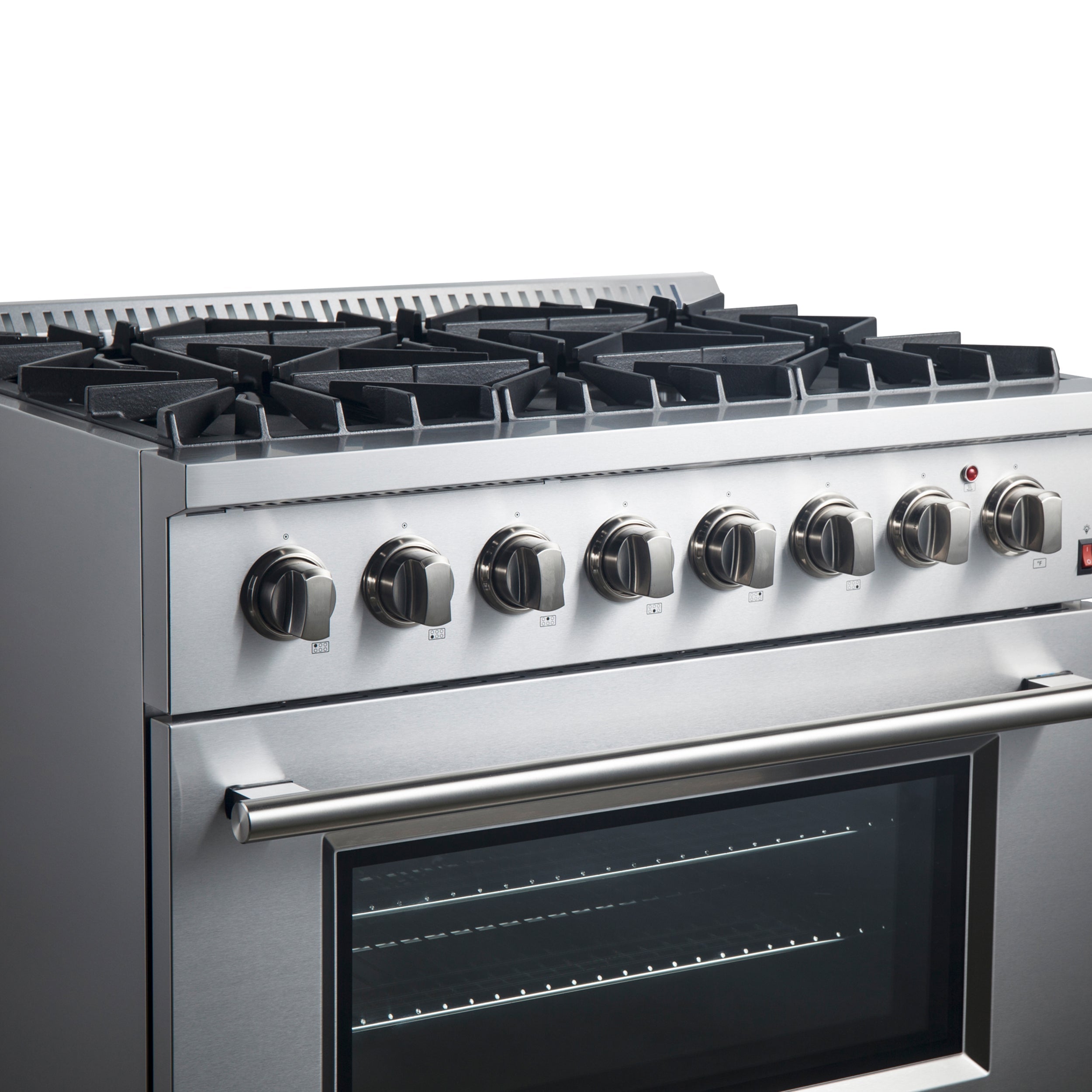Forno Marco 36-Inch Dual Fuel Range, 5.36 cu. ft. Oven, 6 Sealed Burners, Stainless Steel (Model FFSGS6197-36)