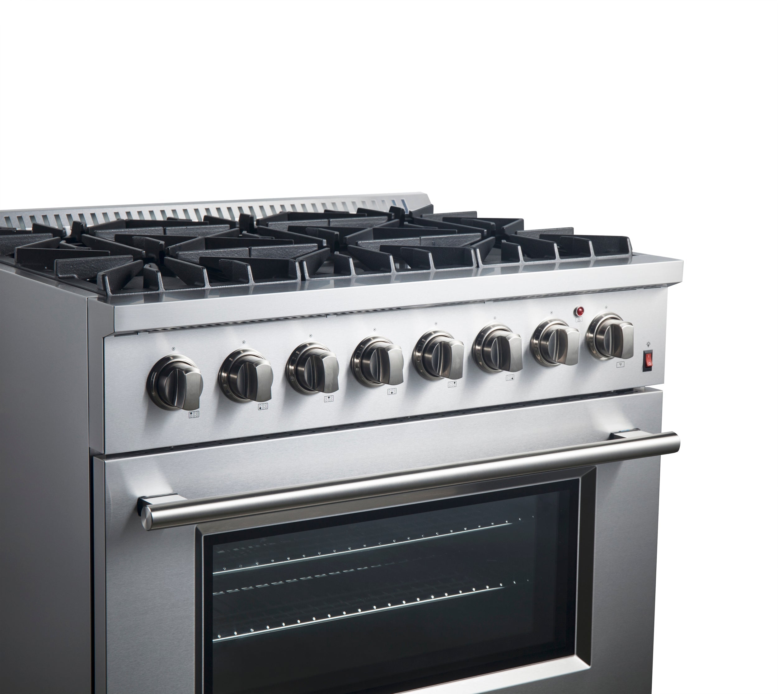 Forno Marco 36-Inch Dual Fuel Range, 5.36 cu. ft. Oven, 6 Sealed Burners, Stainless Steel (Model FFSGS6197-36)