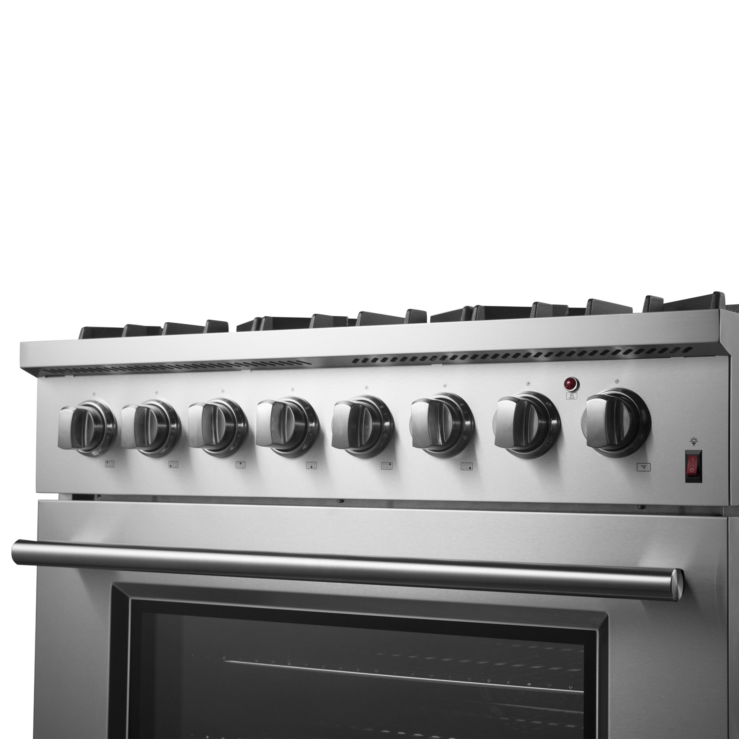 Forno Marco 36-Inch Dual Fuel Range, 5.36 cu. ft. Oven, 6 Sealed Burners, Stainless Steel (Model FFSGS6197-36)