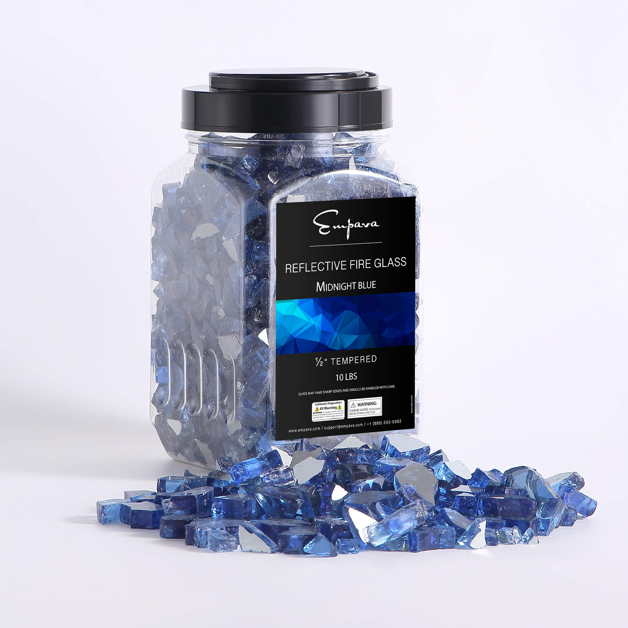 Empava Tempered Fire Glass in Midnight Blue (EMPV-2FG70)