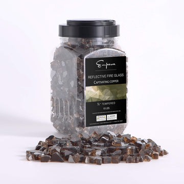 Empava Tempered Fire Glass in Captivating Copper (EMPV-2FG73)